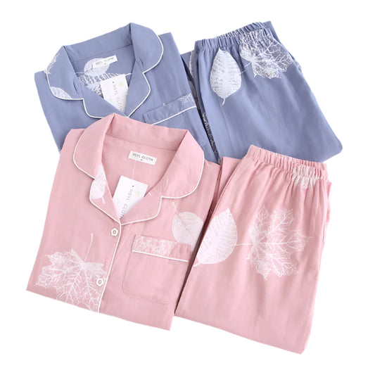 Maple Leaves Pajama Set - Cotonii - Pajamas and Loungewear