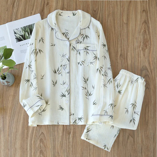 cream pajama set for women