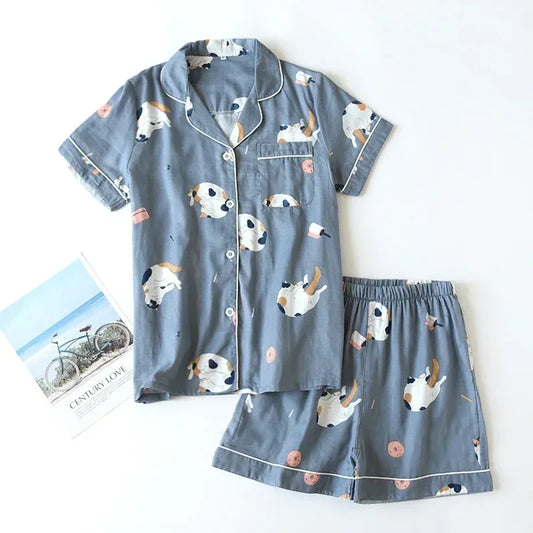 Cats Pajama Set - Cotonii - Pajamas and Loungewear