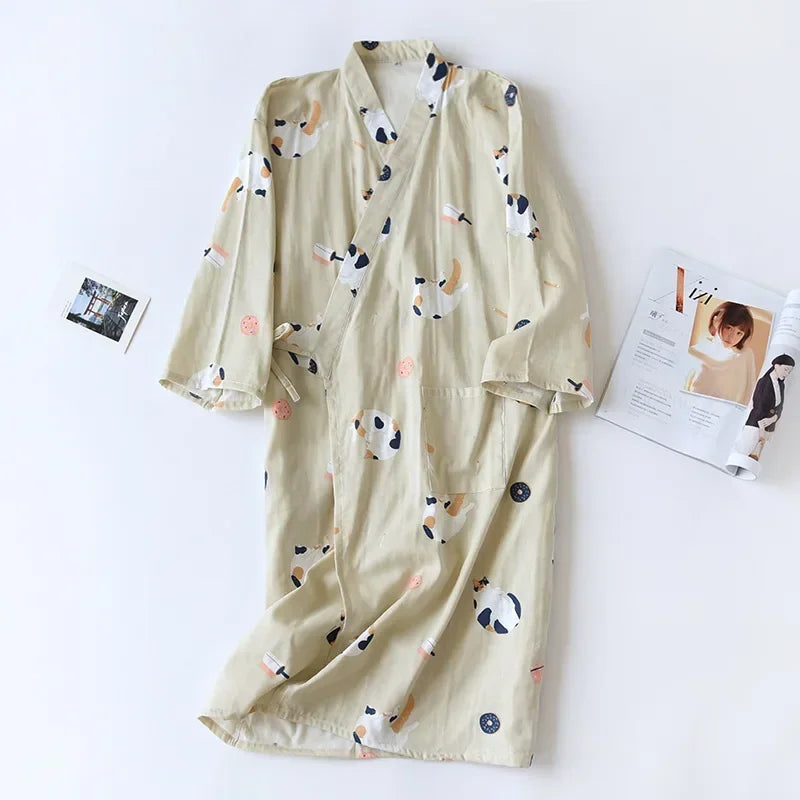 Cats Cotton Robe/Kimono - Cotonii - Pajamas and Loungewear