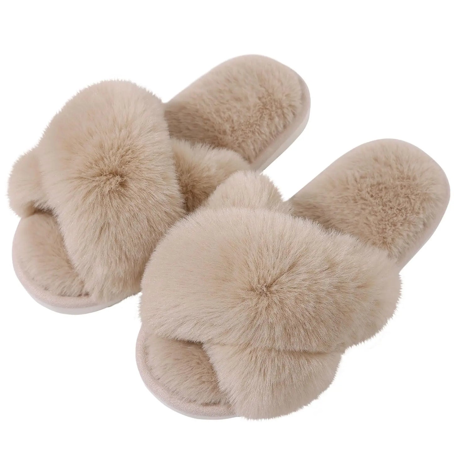 Faux Fur Slippers - Cotonii - Pajamas and Loungewear