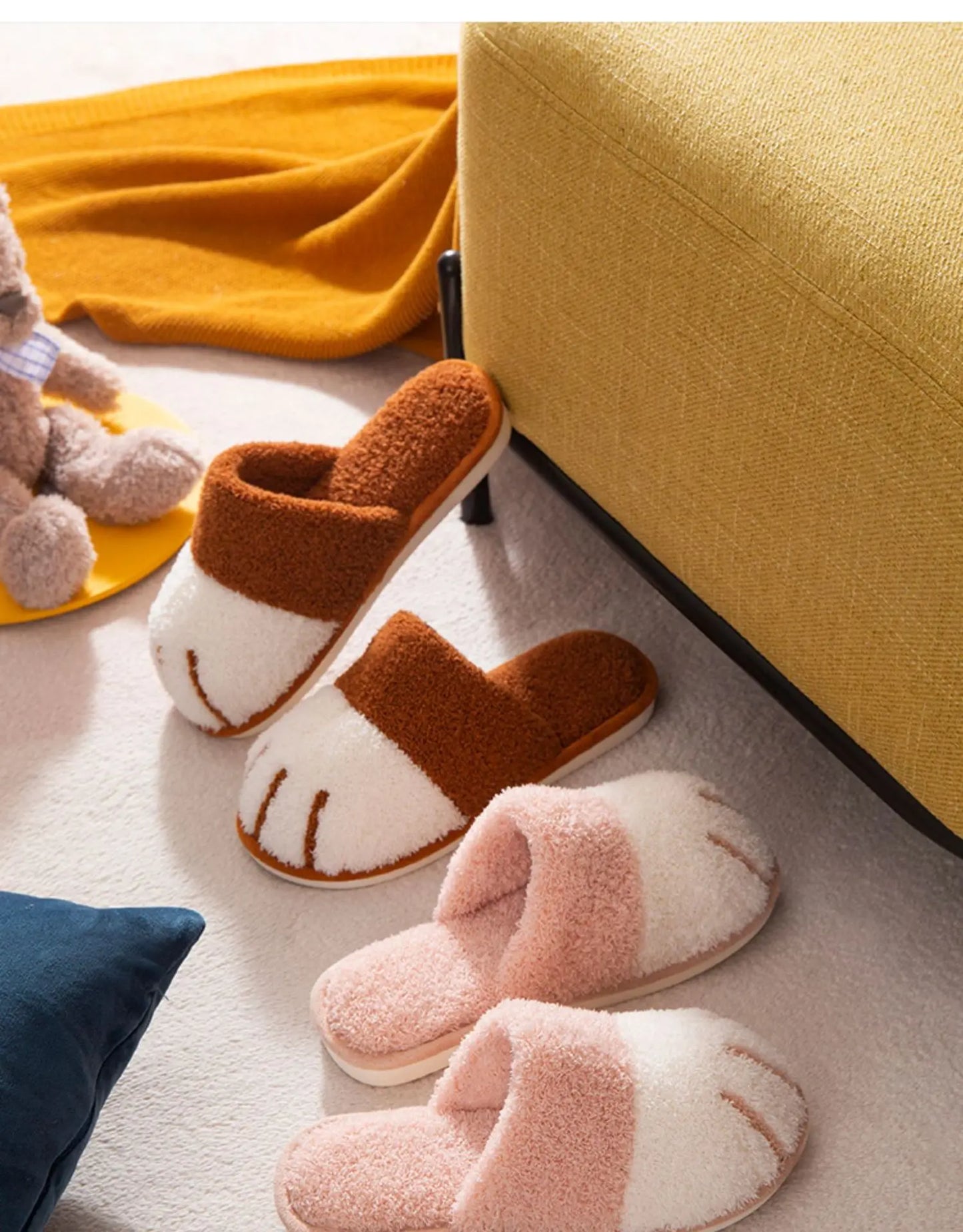 Cozy Cat Paw Slippers - Cotonii - Pajamas and Loungewear