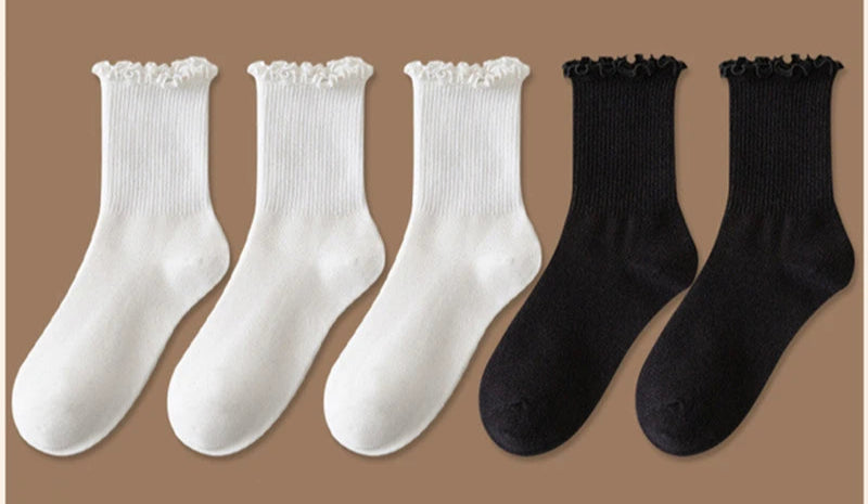 set of crew cotton socks